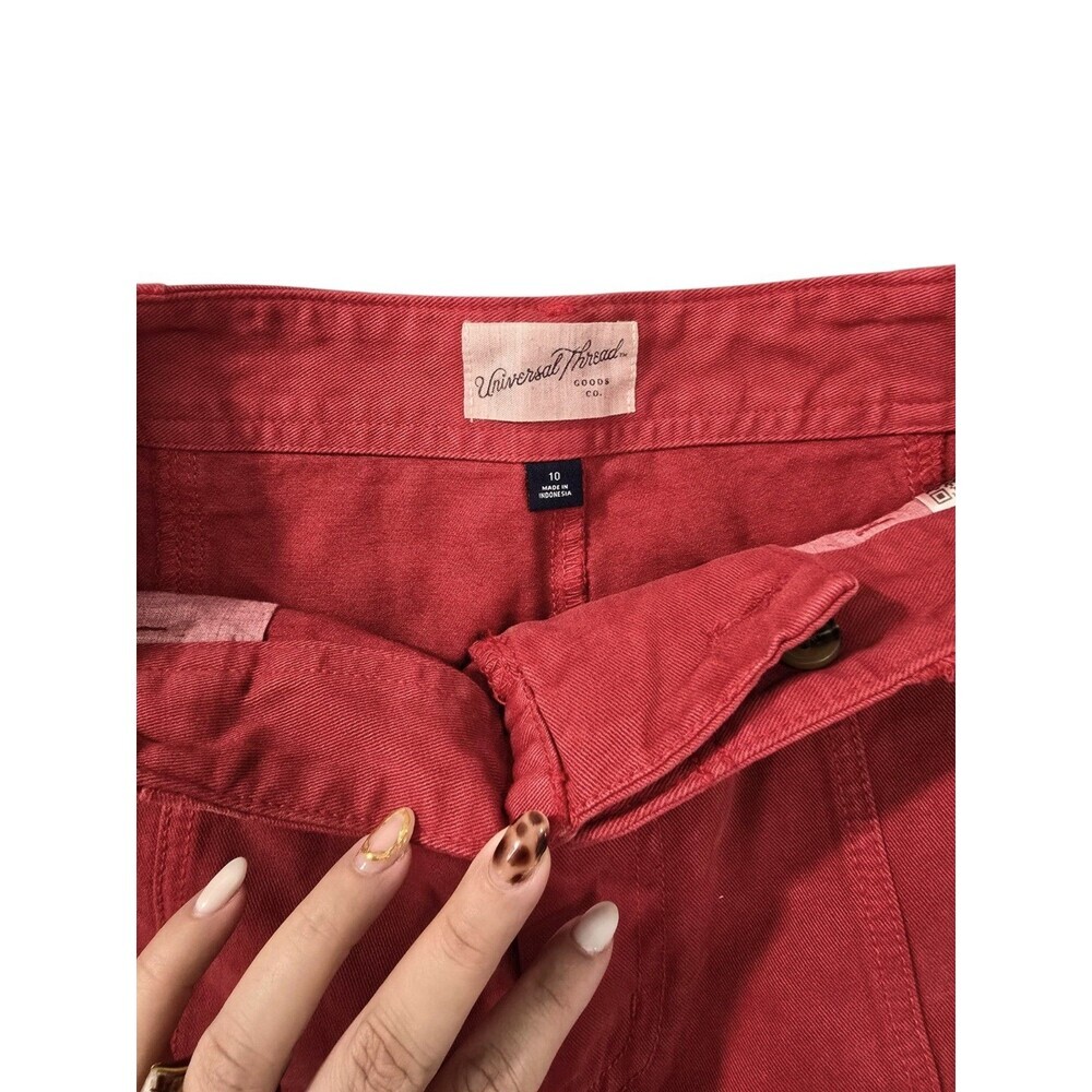 Universal Thread Women’s High Rise Trouser Shorts Red Sz 10 NWT - Picture 6 of 7